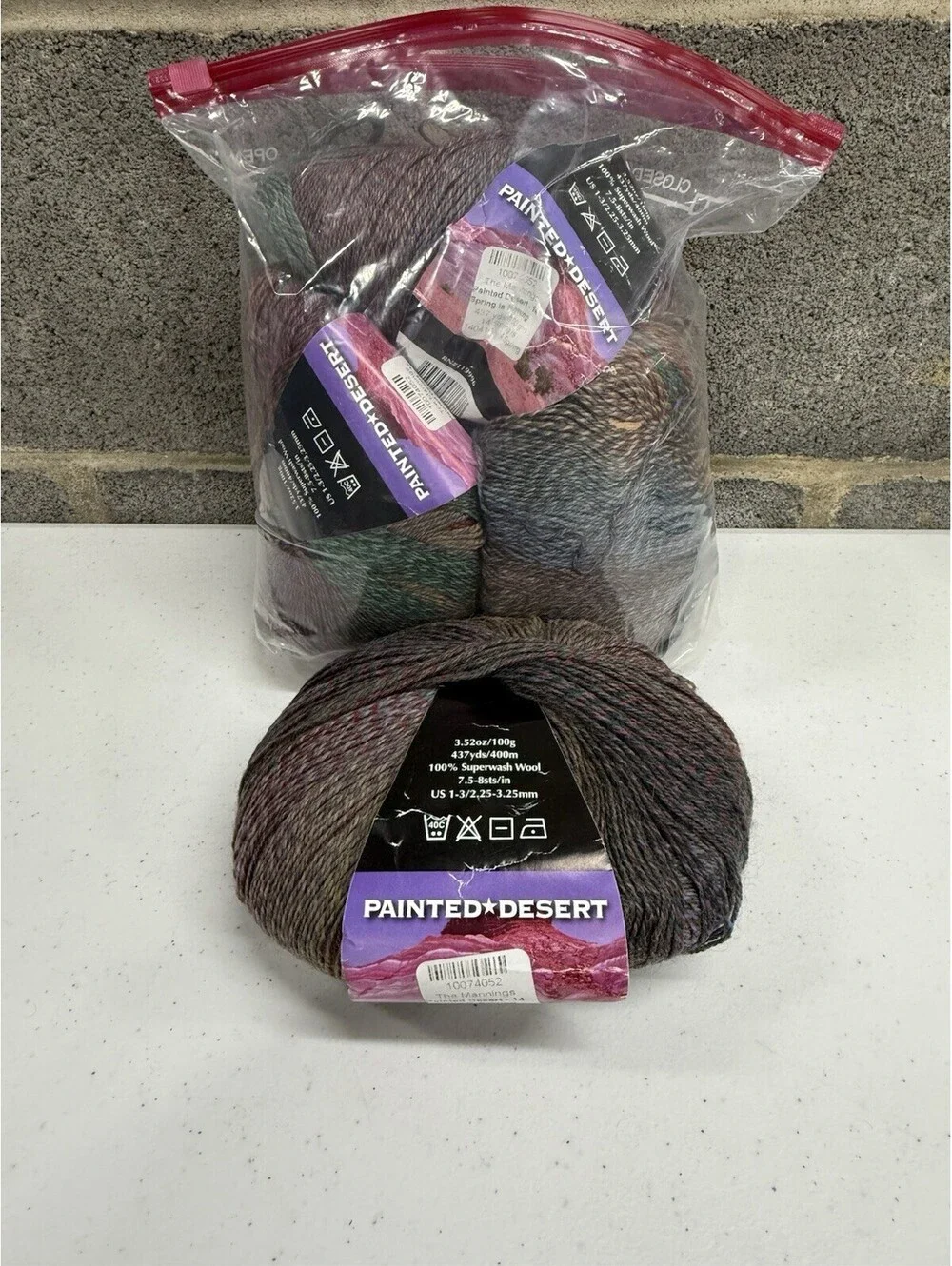 Painted Desert 100% Superwash Wool Yarn Shade #14 Spring Has Sprung 5 Skein Lot